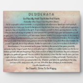 Abstract Ocean Beach=Desiderata Poem Fotoplaat (Voorkant)