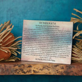 Abstract Ocean Beach=Desiderata Poem Fotoplaat (Zijkant)