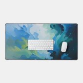 Abstract Ocean Breeze – Fluid Blue & Green Art Bureaumat (Keyboard & Muis)