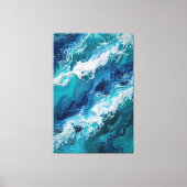 Abstract Ocean Wave Texture Canvas Print (Voorkant)