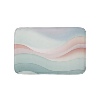 Abstract Ocean Waves Pastel colors Badmat