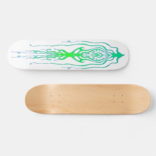 Abstract Octopus Tribal Squid Tattoo Design Skateboard (Horizontaal)