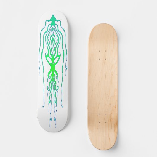 Abstract Octopus Tribal Squid Tattoo Design Skateboard (Voorkant)
