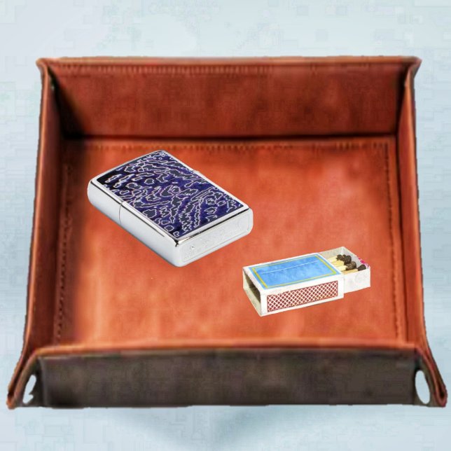 Abstract Oerwoud-blauw (The unique, pattern in this Abstract Jungle-Blue design, adds an exotic touch, to this lighter!)