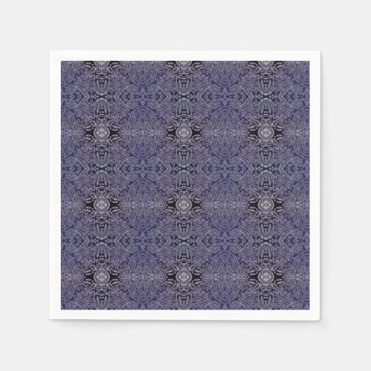Abstract Oerwoud-blauw Servet (Voorkant)