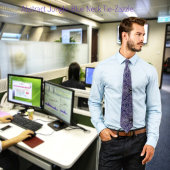 Abstract Oerwoud-blauw Stropdas