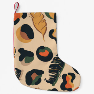 Abstract oerwoud naadloos patroon, wild dier backg kleine kerstsok