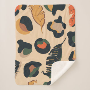 Abstract oerwoud naadloos patroon, wild dier backg sherpa deken