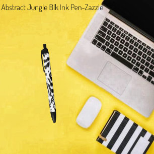 Abstract Oerwoud Zwarte Inkt Pen
