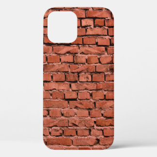 Abstract Old Vintage Cracked Bumpy Rough Brick Wal iPhone 12 Hoesje