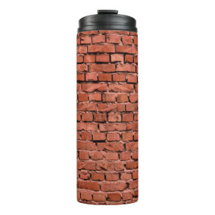 Abstract Old Vintage Cracked Bumpy Rough Brick Wal Thermosbeker