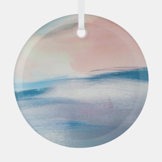 Abstract olieverfschilderij, canvastextuur. glas ornament (Voorkant)