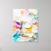 Abstract olieverfschilderij in pasteltinten canvas afdruk (Voorkant)