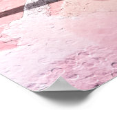 Abstract olieverfschilderlandschap. Kleurblauwe pe Poster (Hoek)