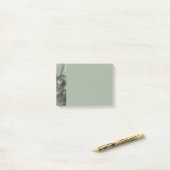 Abstract Olive Sage Green Gray Fractal Art Fantasy Post-it® Notes (Op bureau)