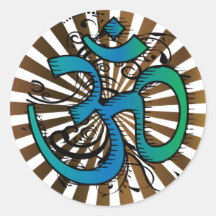 Abstract-om-4 Ronde Sticker
