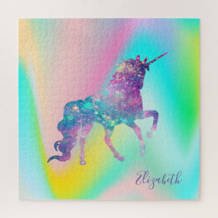 Abstract Ombre Eenhornige Holografisch Legpuzzel