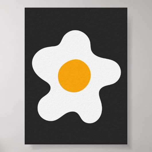 Abstract Omelet Egg Modern Art Poster (Voorkant)