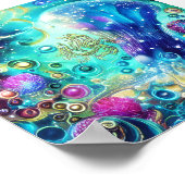 Abstract onder zee poster (Hoek)