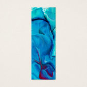 Abstract Onderwater Blauwe Waterverf Bladwijzer Mini Visitekaartjes (Voorkant)