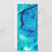 Abstract Onderwater Blauwe Waterverf Groot Bladwij (Achterkant)