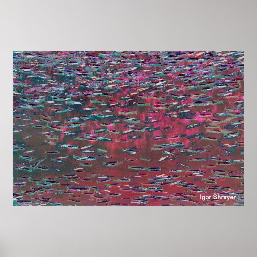 Abstract onderwater - punt 7 (Waterverf) Poster (Voorkant)