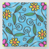 Abstract Onderzetter van Floral Stone (Voorkant)