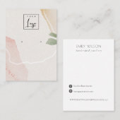 Abstract, ongelijkmatige, onzichtbare Logo Visitekaartje (Voorkant / Achterkant)