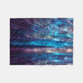 Abstract ontwerp blauw en zilver glitter-schoeisel fleece deken (Voorkant (Horizontaal))