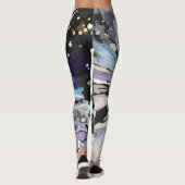 Abstract ontwerp, gemarmerde Leggings patronen (Achterkant)