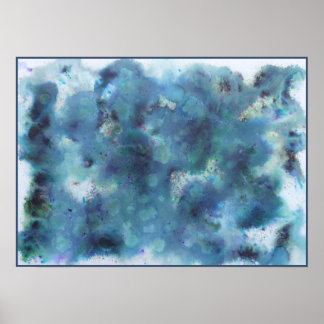 Abstract ontwerp in blauw. poster