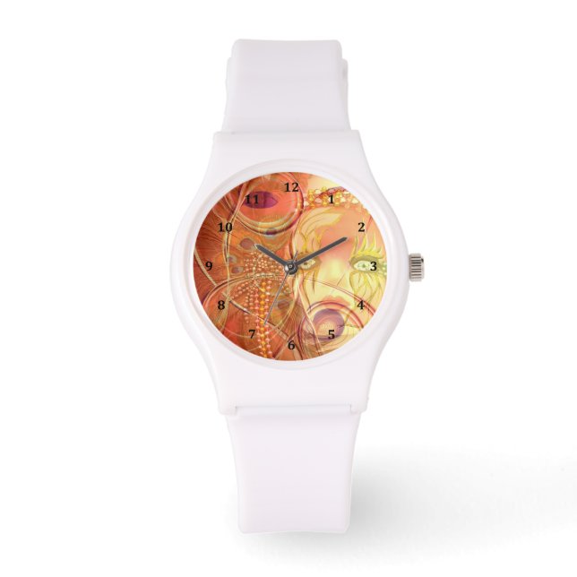 Abstract ontwerp in Gold Colors Horloge (Voorkant)
