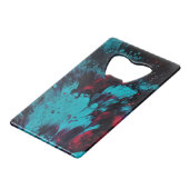 Abstract ontwerp. kredietkaart flessenopener (Voorkant Gekanteld)