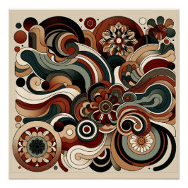 Abstract ontwerp met boho-vormen perfect poster