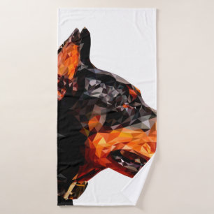 Abstract ontwerp met lage poly-driehoek badhanddoek