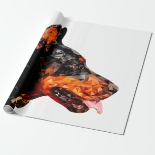 Abstract ontwerp met lage poly-driehoek cadeaupapier