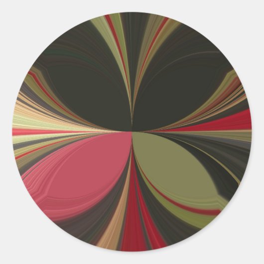 Abstract ontwerp met vloeiende lijnen Art Print Ronde Sticker (Voorkant)