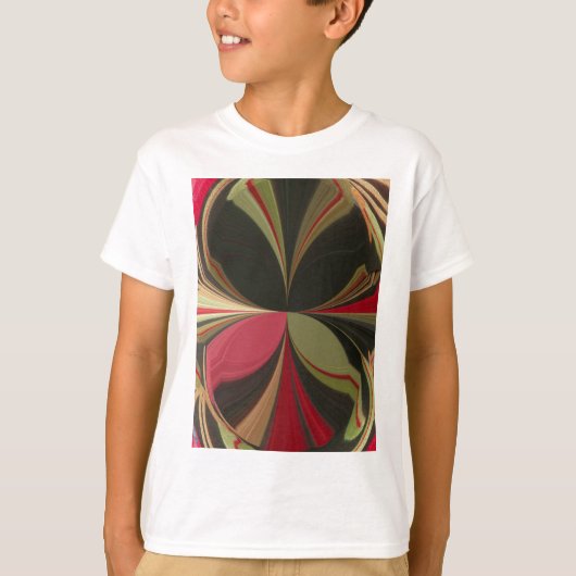 Abstract ontwerp met vloeiende lijnen Art Print T-shirt (Voorkant)