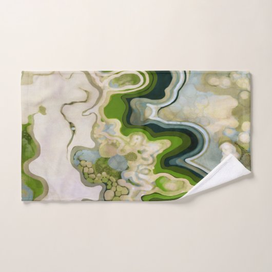 Abstract ontwerp, modern schilderen, golven, lijne bad handdoek (Handdoek)