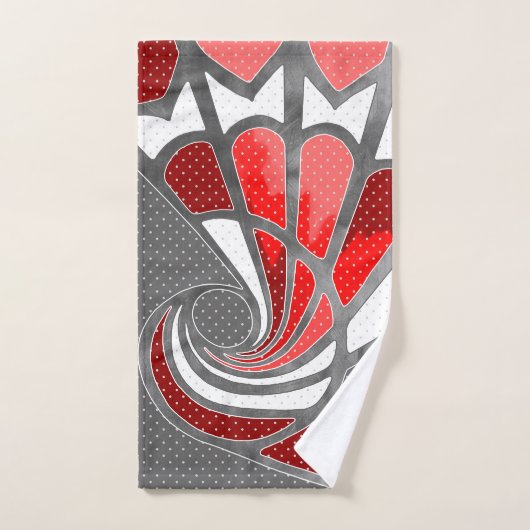 Abstract ontwerp, modern schilderen, spiraalvormen bad handdoek (Handdoek)