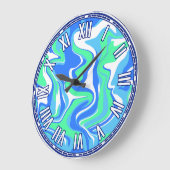 Abstract ontwerp - Ocean Inspired Grote Klok (Hoek)