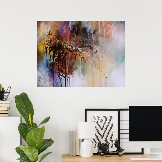 Abstract ontwerp poster (Thuiskantoor)