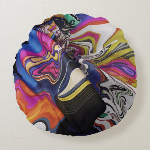 Abstract ontwerp rond kussen