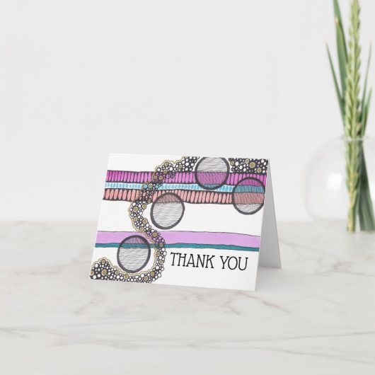 Abstract ontwerp, strepen, cirkels, bedankt kaart (Voorkant)