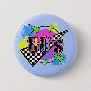 Abstract ontwerp van 80 Retro Ronde Button 5,7 Cm