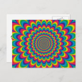 Abstract ontwerp van de regenboog van Psychedelic Briefkaart (Voorkant / Achterkant)