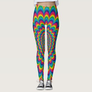 Abstract ontwerp van de regenboog van Psychedelic Leggings