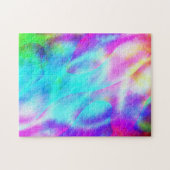 Abstract ontwerp van de regenboogstrook legpuzzel (Horizontaal)