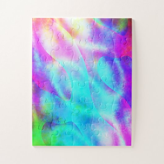 Abstract ontwerp van de regenboogstrook legpuzzel (Verticaal)