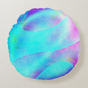 Abstract ontwerp van de regenboogstrook rond kussen